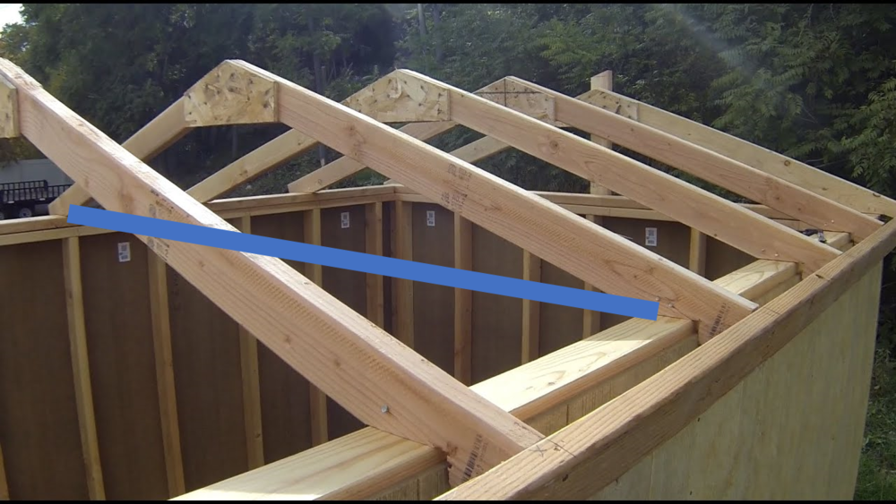 Shed Rafter Framing For Storage | NC4x4