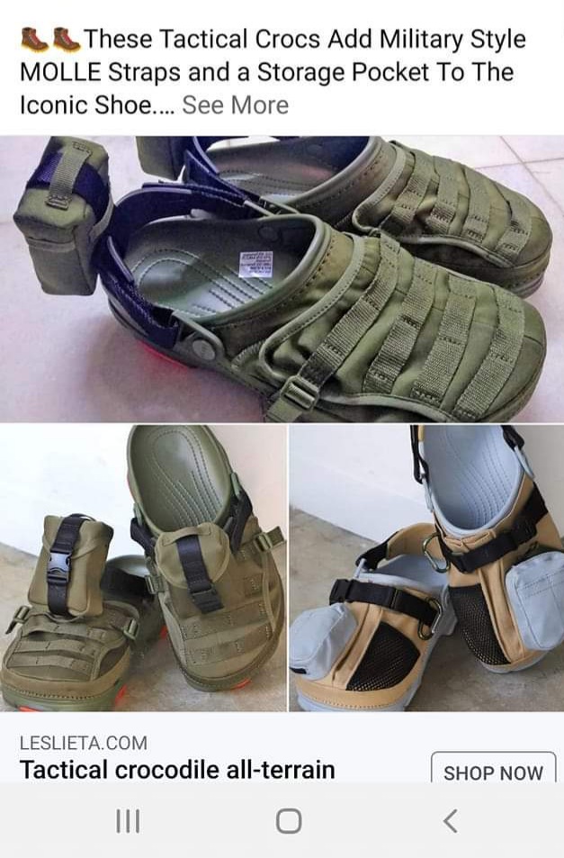 These Tactical Crocs Add Military Style MOLLE Straps and a Storage Pocket  To The Iconic Shoe