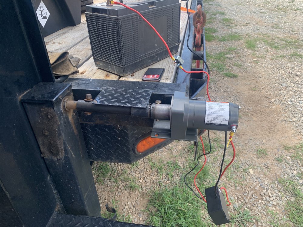 Converting gooseneck jack to electric with atv winches NC4x4