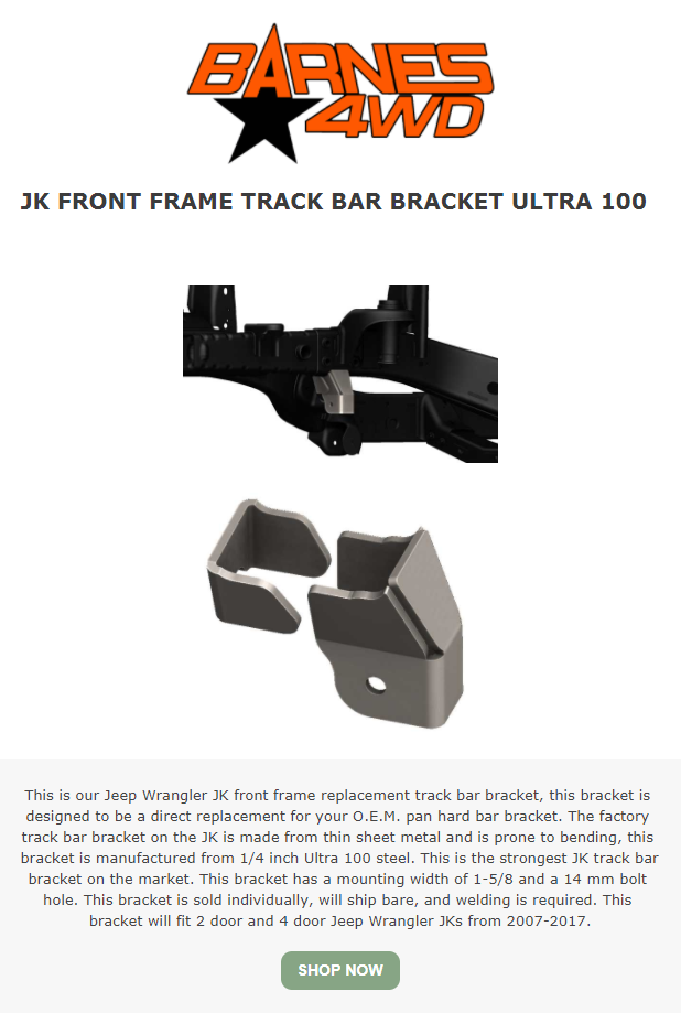 jk front frame track bar Bracket ultra 100.png