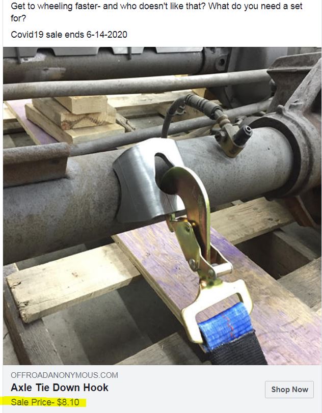 Mac's Axle Tiedown Brackets NC4x4