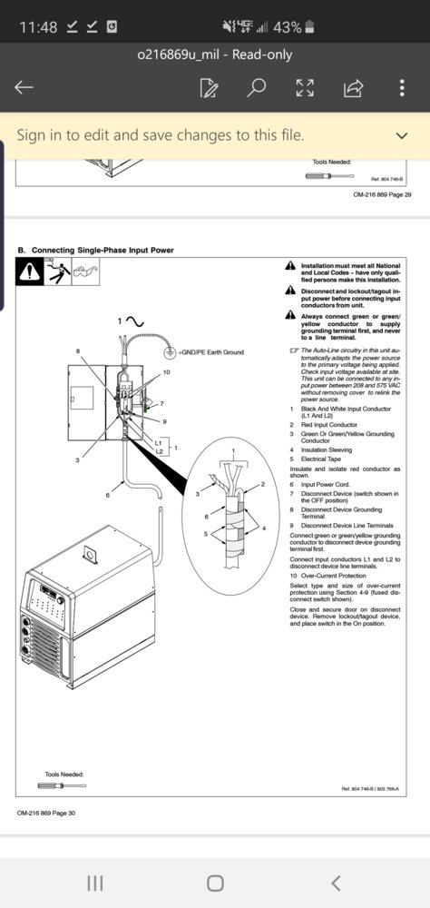 230v wiring question (new welding machine) | NC4x4