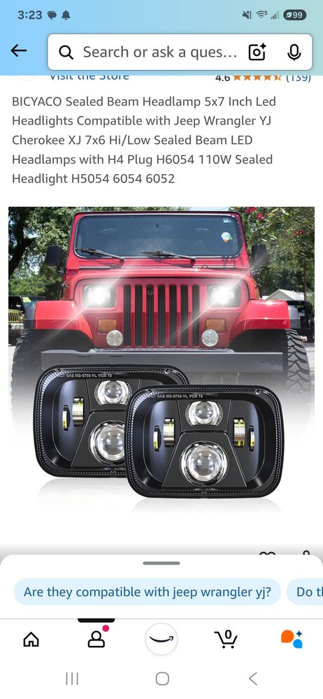 YLT AUTO Pair 7x6 Headlight Housing – For Toyota Pickup & 4Runner 1982-1995